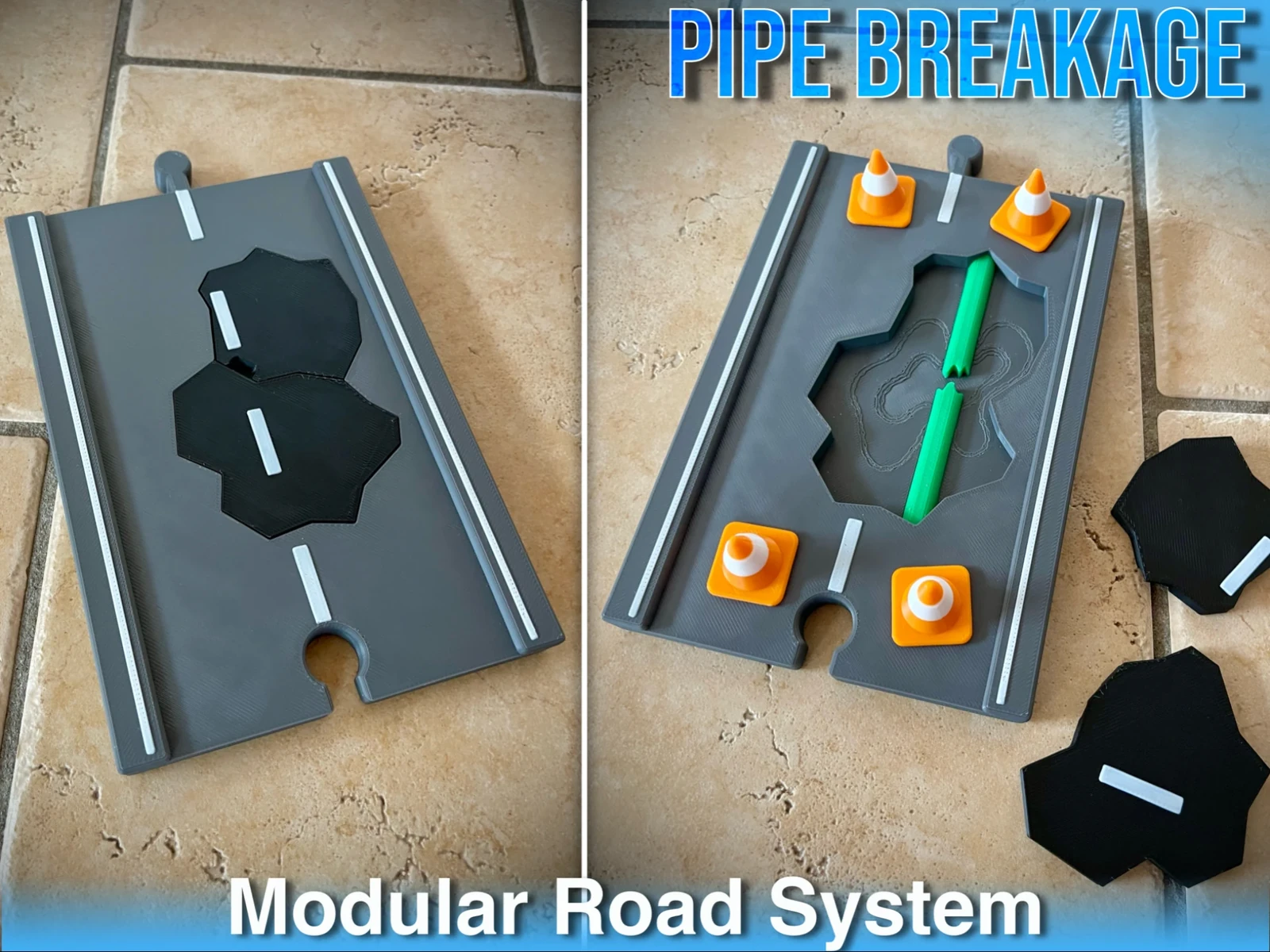 Reparo Modular de Pista — Cano de Água Rompido (1:64 / 1:87) - Foto 1